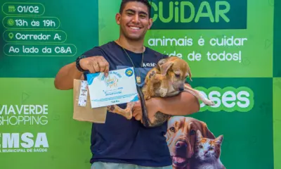 Feira de Adoção no Via Verde Shopping vacina 189 animais e garante adoção responsável