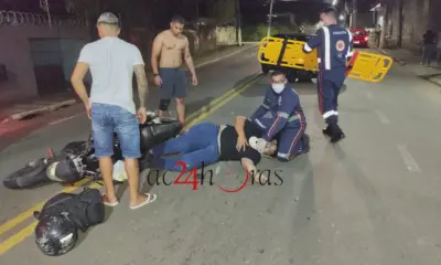 Colisão entre moto e carro deixa motociclista ferido em Rio Branco