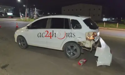 Colisão entre carro e moto deixa duas pessoas feridas na Estrada do Calafate, em Rio Branco