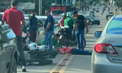 Acidente deixa homem ferido na Avenida Antônio da Rocha Viana, em Rio Branco