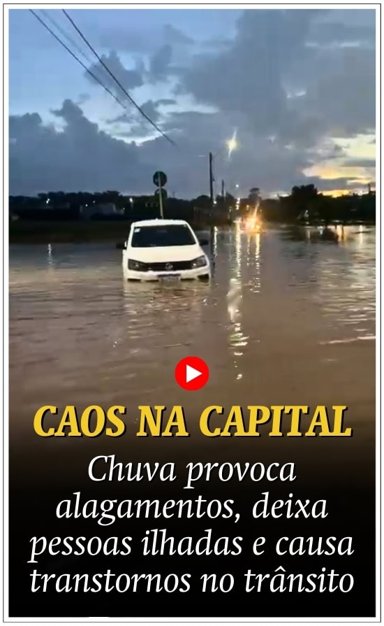 Chuva provoca alagamentos, deixa pessoas ilhadas e causa transtornos no trânsito em Rio Branco