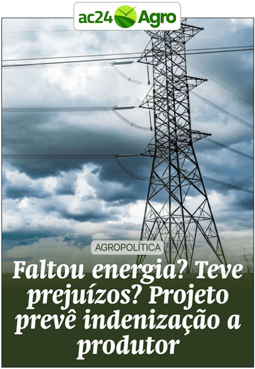 Faltou energia? Teve prejuízos? Projeto prevê indenização a produtor